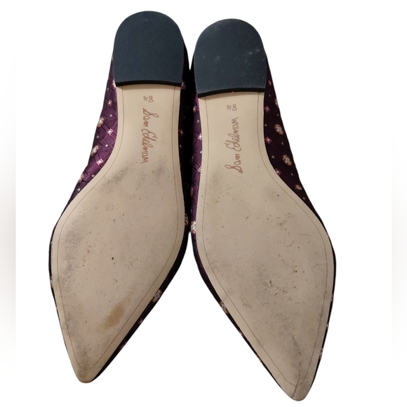 Sam Edleman Rivera Gold and Burgundy Burgundy Pointed Toe Flats 8.5 M - Picture 2 of 11